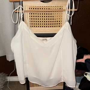 Abercrombie & Fitch Cream Sleeveless Crop Camisole